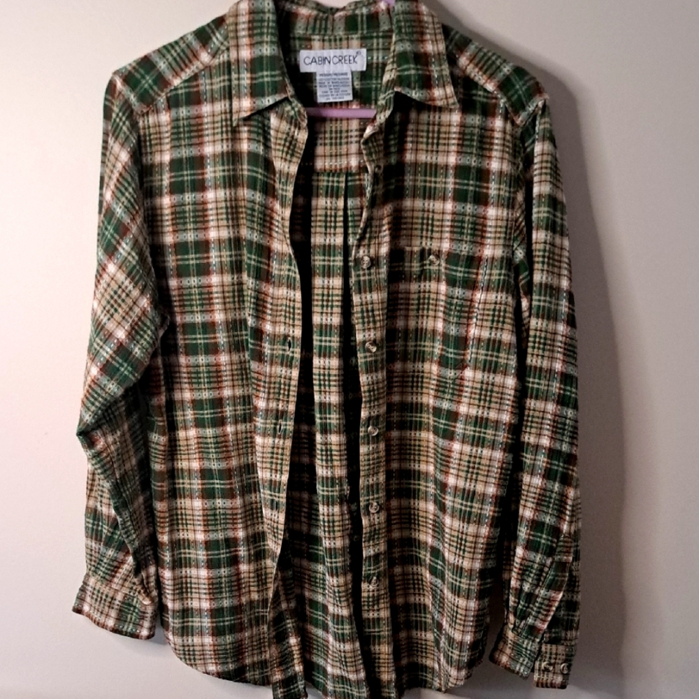 Cabin Creek Green Plaid Women's Shirt